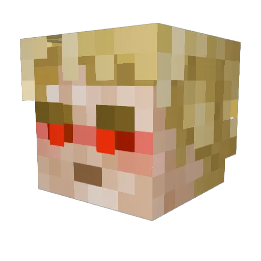 dogIES44 Minecraft avatar head, 3D render