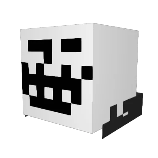 dog_cum Minecraft avatar head, 3D render