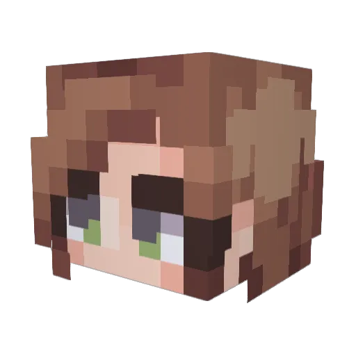 dog_on_fire Minecraft avatar head, 3D render