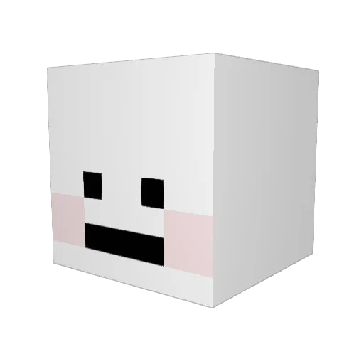 dog_teef Minecraft avatar head, 3D render