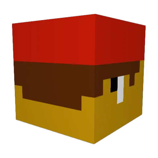 dogamer35 Minecraft avatar head, 3D render