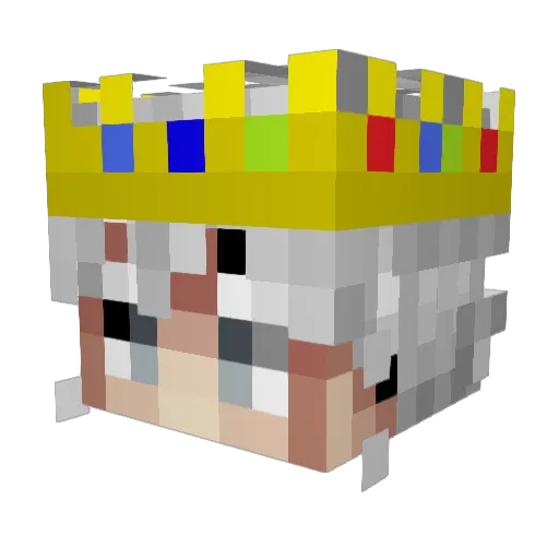 dogbaloon_ Minecraft avatar head, 3D render