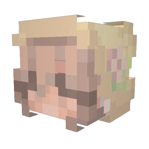 dogbark69 Minecraft avatar head, 3D render