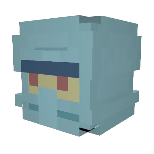 dogc0rn Minecraft avatar head, 3D render