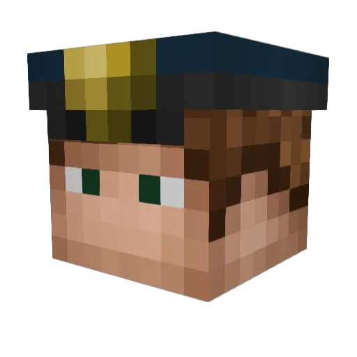 dogcamando Minecraft avatar head, 3D render