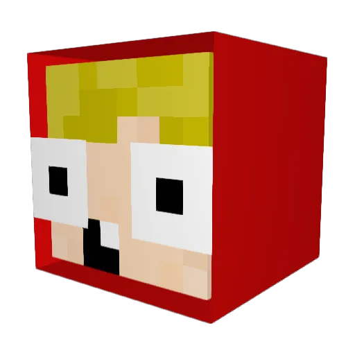 dogch0p Minecraft avatar head, 3D render
