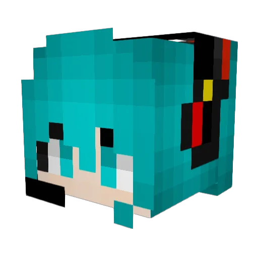 dogdetective Minecraft avatar head, 3D render