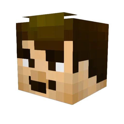 dogehell Minecraft avatar head, 3D render