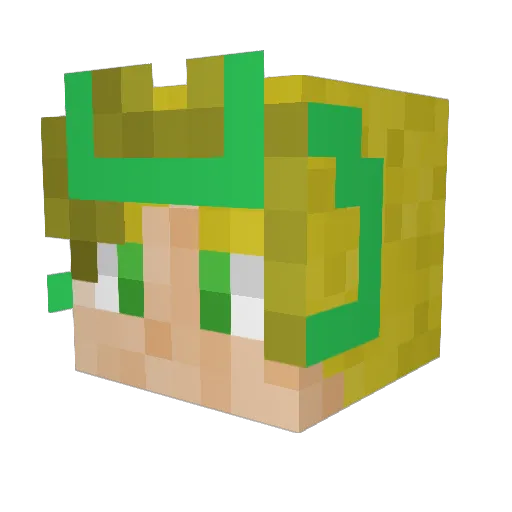 dogelcrack Minecraft avatar head, 3D render