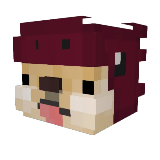 dogem Minecraft avatar head, 3D render