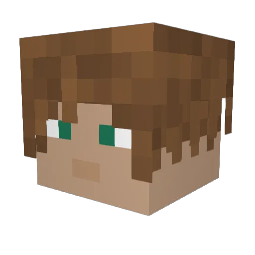 dogepostemloney Minecraft avatar head, 3D render