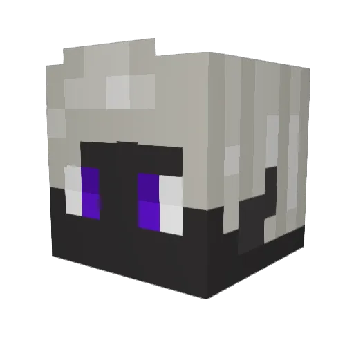 dogfanll Minecraft avatar head, 3D render