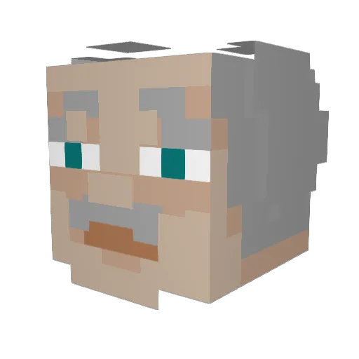 dogfiend77 Minecraft avatar head, 3D render