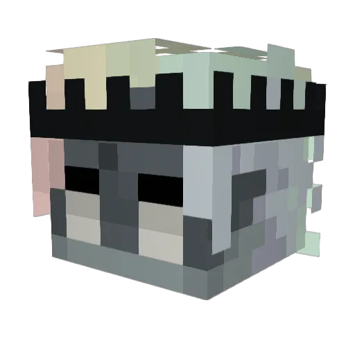 dogfishy Minecraft avatar head, 3D render