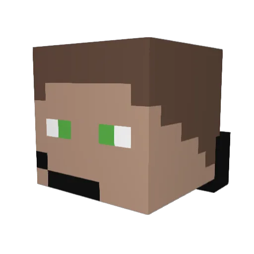dogguys Minecraft avatar head, 3D render