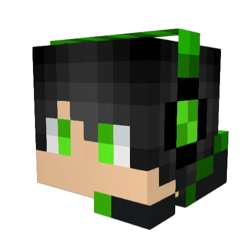 doggykid Minecraft avatar head, 3D render