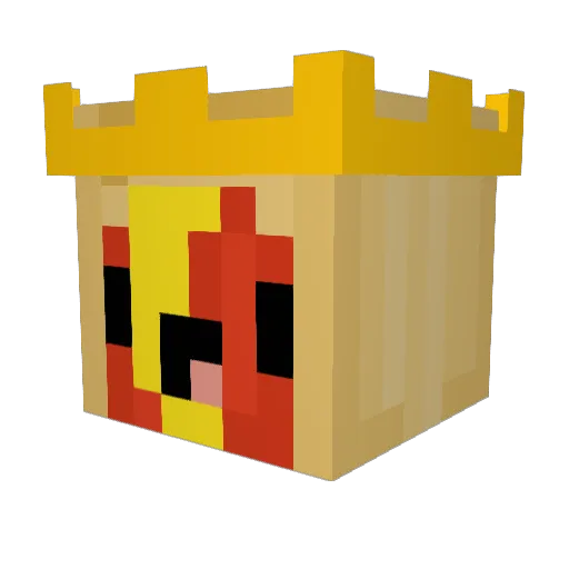 doghotman_ Minecraft avatar head, 3D render