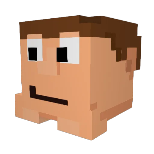 dogjoe Minecraft avatar head, 3D render