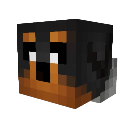 doglovesMC Minecraft avatar head, 3D render