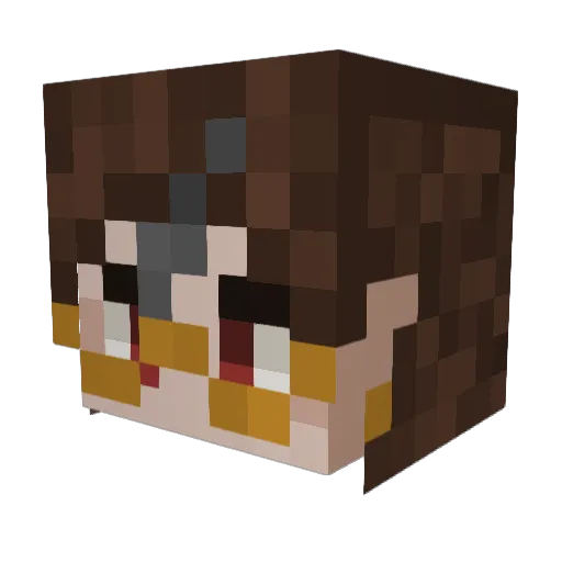 dogscuffle Minecraft avatar head, 3D render