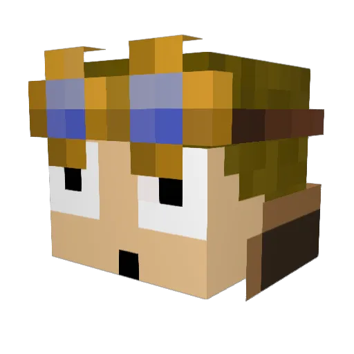 dogslinger Minecraft avatar head, 3D render