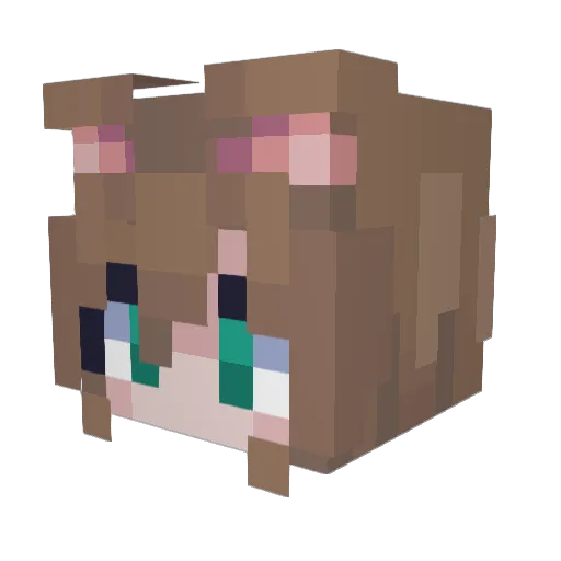 dogsoda Minecraft avatar head, 3D render