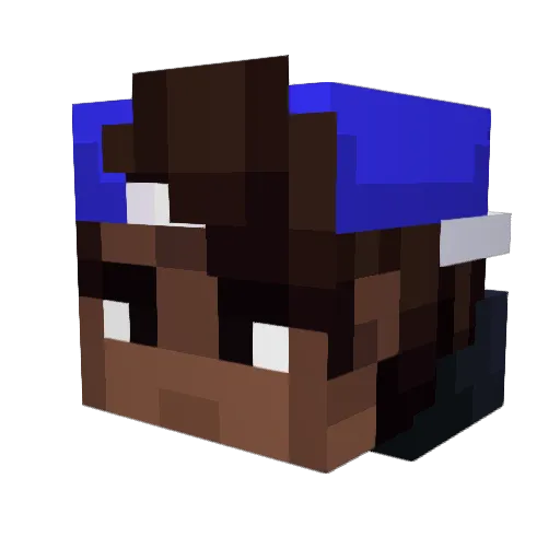 dogxh Minecraft avatar head, 3D render