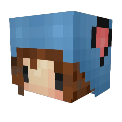 dogydasie Minecraft avatar head, 3D render