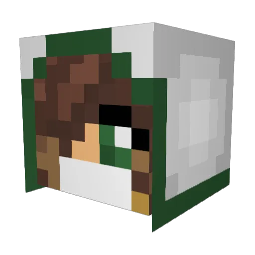 dogzz25 Minecraft avatar head, 3D render
