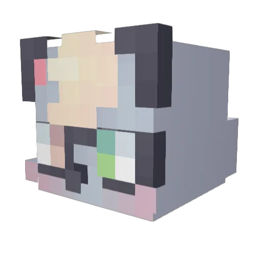 doheso Minecraft avatar head, 3D render