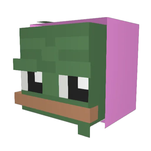 doiily Minecraft avatar head, 3D render