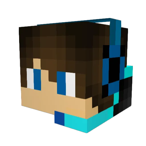 dojingg Minecraft avatar head, 3D render