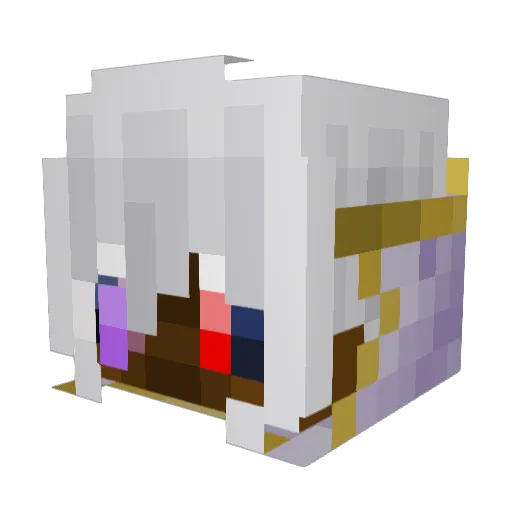 dokbing Minecraft avatar head, 3D render