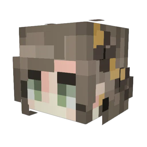 dokidevin Minecraft avatar head, 3D render