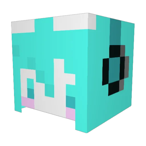dokukaeru Minecraft avatar head, 3D render