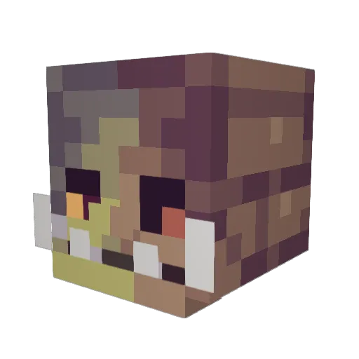 dolabeb Minecraft avatar head, 3D render