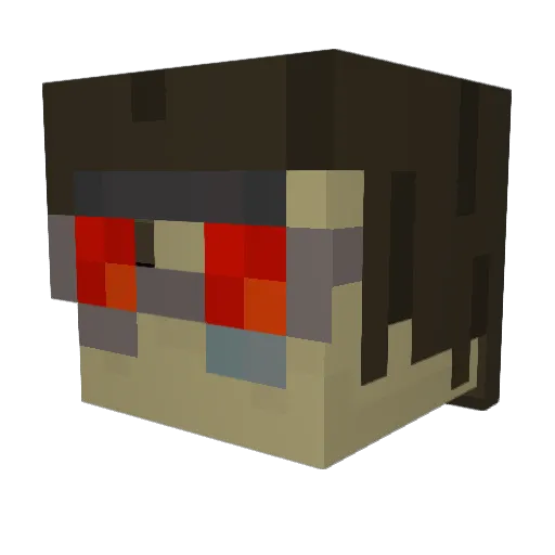 dolert Minecraft avatar head, 3D render