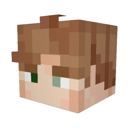 dolinhoww Minecraft avatar head, 3D render