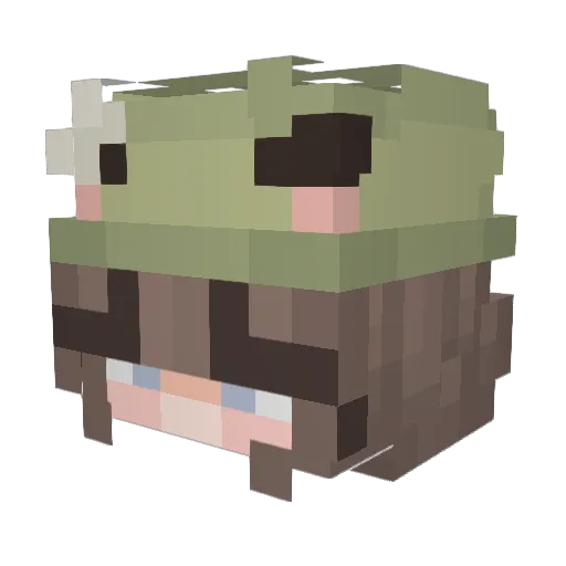 doll420 Minecraft avatar head, 3D render