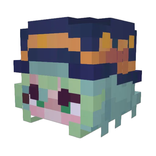 doll_angel Minecraft avatar head, 3D render