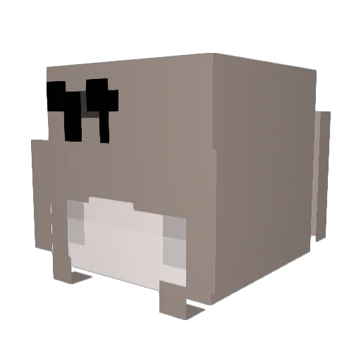 dollheart Minecraft avatar head, 3D render