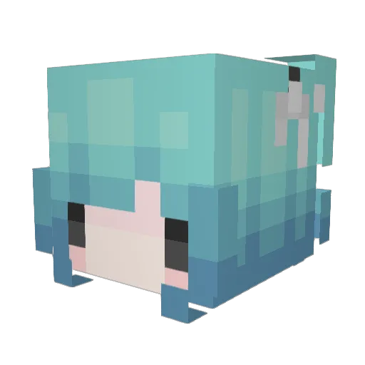 dollic Minecraft avatar head, 3D render