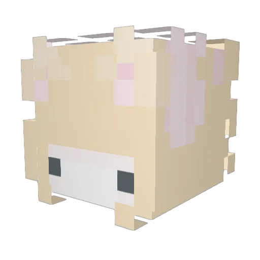 dolliestt Minecraft avatar head, 3D render