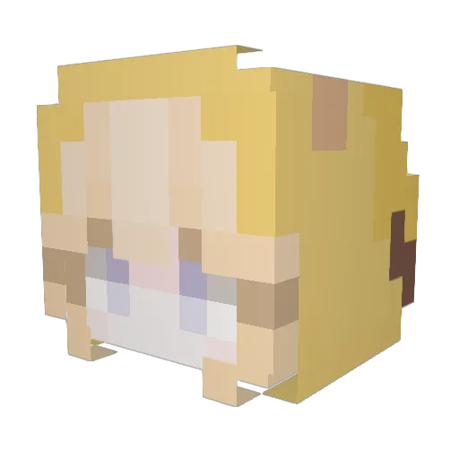 dolliiaa Minecraft avatar head, 3D render