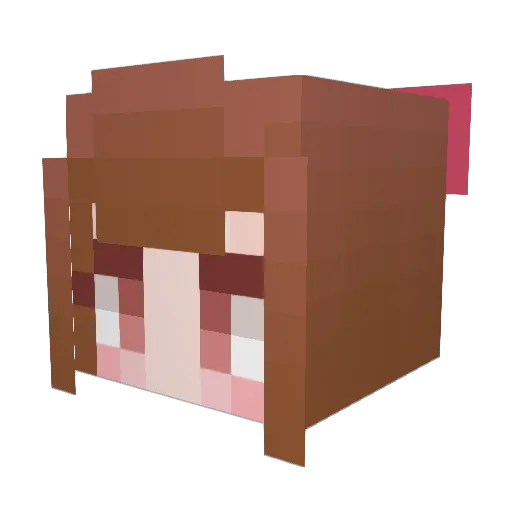 dollmaker Minecraft avatar head, 3D render