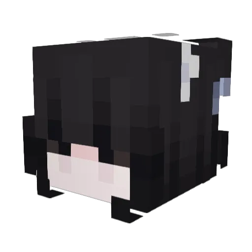 dollmami Minecraft avatar head, 3D render