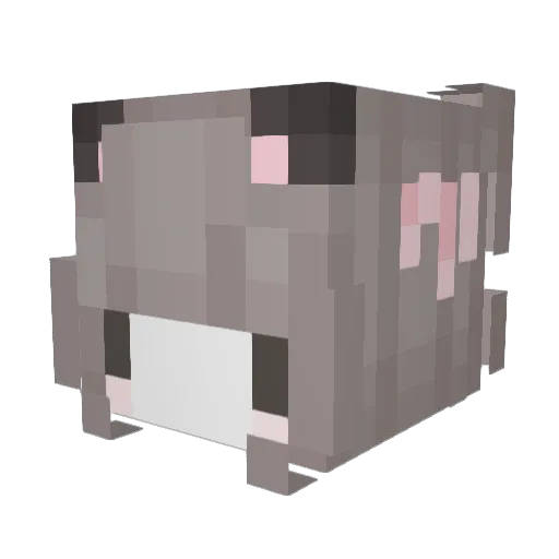 dollsi Minecraft avatar head, 3D render