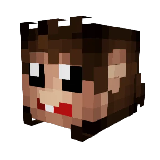 dollybebe Minecraft avatar head, 3D render