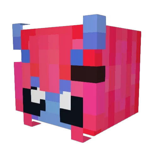 dollycarton Minecraft avatar head, 3D render