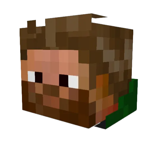 dolphhh Minecraft avatar head, 3D render